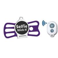 

Quik Pod Smartphone Selfie Stick-It with Remote Control, White Body/Purple Silicone