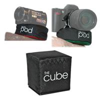 

The POD Green Camera Platform for DSLRs with Zoom Lenses - With The Pod Red Bean Bag Camera Support, The Pod Cube Camera Support