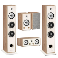 

Triangle 2x Triangle Borea BRC1 2-Way HiFi Home Cinema Center Speaker, BRC1 2-Way Center Speaker, Pair BR03 100W 2-Way HiFi Bookshelf Speakers, Light Oak
