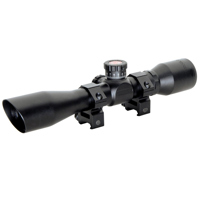 

TruGlo 4x32 Tru-Brite Xtreme Tactical Riflescope, Matte Black Finish with Mil-Dot Reticle, 1" Tube, Rings