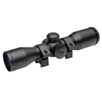

TruGlo 4x32 Hunt-Tec Compact Riflescope, Matte Black with Illuminated 2nd Focal Plane Duplex Reticle, Weaver-Style Rings, 1" Center Tube