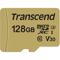 

Transcend 128GB 500S UHS-I U3 microSDXC Memory Card