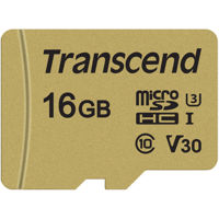 

Transcend 16GB 500S UHS-I U3 microSDHC Memory Card