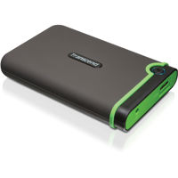 

Transcend 500GB Storejet 25M3 USB 3.1 Shock Resistant Portable External Hard Drive, Iron Gray