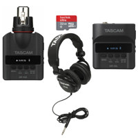 

Tascam DR-10L Digital Recorder and Lavalier Combo - Bundle With Tascam DR-10X Plug-On Micro Linear PCM Recorder for Handheld XLR Mics, Tascam TH-02 Multi-Use Headphones, Black, 32GB MIcroSDHC Card