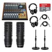 

Tascam Model 12 Integrated Production Suite Mixer - 2x Audio-Technica BP40 Microphone - 32GB Micro SD Card - 2x Studio Monitor Headphones - 2x Table Top Stand - 2x 10' XLR Cable