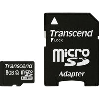 

Transcend 8GB Class 10 microSDHC Memory Card with Adapter