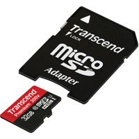 

Transcend 32GB microSDHC Premium Class 10 UHS-I Memory Card with SD Adapter, 90MB/s Read