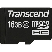 

Transcend 16GB Class 4 microSDHC Flash Memory Card with Adapter
