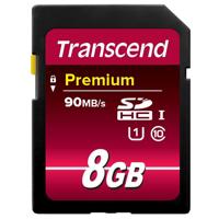 

Transcend 8GB SDHC Class 10 UHS-I 400X Premium Memory Card, 60MB/s Transfer Rate