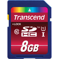 

Transcend 8GB SDHC Ultimate 600x Class 10 UHS-I Memory Card, 90MB/s Transfer Rate