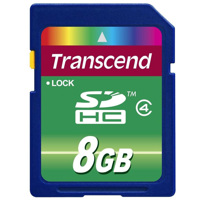

Transcend 8GB Class 4 SDHC Memory Card