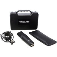 

Tascam TM-180 Studio Condenser Cardioid Microphone with Shockmount, Hard Case and Zippered Soft Case