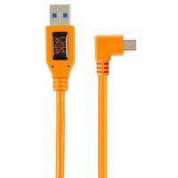 

Tether Tools TetherPro Right Angle Adapter USB 2.0 to USB 2.0 Mini-B 5-Pin Pigtail Cable, 20", Orange