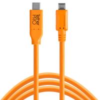 

Tether Tools TetherPro USB-C to 2.0 Micro-B 5-Pin Cable, 15', Orange