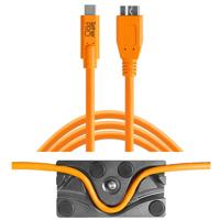 

Tether Tools TetherBLOCK MC Multi Cable Mounting Plate with TetherPro 15' USB-C to Micro-USB 3.0 Type-B Cable, Orange