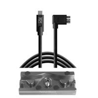 

Tether Tools TetherBLOCK QR Plus Quick Release Plate with TetherPro 15' USB Type-C to Micro-USB 3.0 Type B Right Angle Cable, Black
