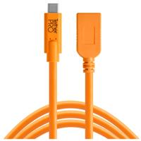 

Tether Tools TetherPro USB-C to USB-A Female Adapter Extender, 15', Orange