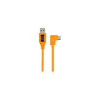 

Tether Tools TetherPro Right Angle Adapter USB 3.0 to USB-C Pigtail Cable, 20", Orange