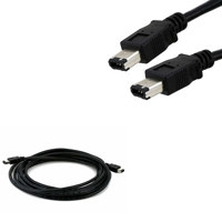 

Tether Tools Pro FireWire 400 Cable - 6-Pin Male to 6-Pin Male, 15 Feet, Black