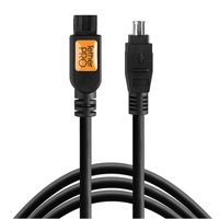 

Tether Tools Pro FireWire 800/400 9 Pin to 4 Pin 15' Cable, Black