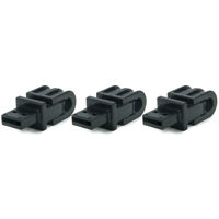 

Tether Tools JerkStopper USB Cable Support for Standard A/C Power Cord or Cable with Dia from 3.5-8.5mm, 3-Pack