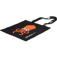 

Tentacle Sync Tote Bag, Hand-Printed with Octopus Logo, Black