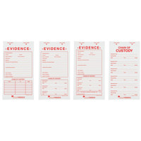 

Tri-Tech Forensics 3.5x6" Evidence Labels with Chain of Custody Table, 100/Pack