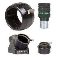 

Tele Vue Accessory Package for TV-85 Telescope, Includes 18.2mm DeLite Eyepiece, 2" 90deg. Everbrite Star Diagonal, 2" to 1.25" Eyepiece Adapter and 3" Ring Mount