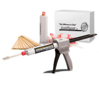 

AccuTrans Transparent Intro Kit, 2x75ml Brown Cartridges, 40 Mixing Tips, 10 Spatulas, Dispensing Gun
