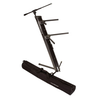 

Ultimate Support Apex AX-48 Pro Plus Two-tier Portable Column Keyboard Stand with Mic Boom and Tote Bag, Black