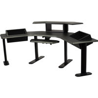 

Ultimate Support Nucleus 5 Modular Studio Desk with 24" Extensions, 2nd Tier, Keyboard Shelf and Three Equipment Racks