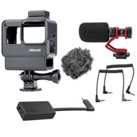 

Ulanzi V2 Vlog Protective Housing Case for GoPro HERO 7/6/5 Action Cameras - Bundle With H&A VideoMini, HA-CVM Compact On-Camera Microphone, GoPro Pro 3.5mm Microphone Adapter