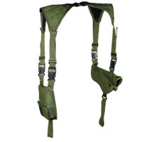 

UTG Deluxe Universal Horizontal Shoulder Holster fits Most Pistols and Revolvers, Right Hand, OD Green