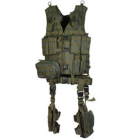 

UTG Ultimate Tactical MOLLE Vest with Modular Pouch Kit, 10 Piece, OD Green