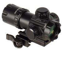

UTG 1x26mm ITA Red/Green 4 MOA Dot Sight with Riser Adaptor, QD Mount & Flip-open Lens Caps, 3.9" Long
