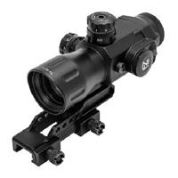 

UTG 4x32 T4 Series Prismatic Riflescope, 36-Color IE T-Dot Reticle, Multi Emerald Coated, 34mm Tube Diameter, Integrated Mount