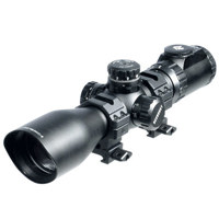 

UTG 3-12x44 AccuShot Compact IE Riflescope, Matte Black Finish with Illuminated Mil Dot Reticle, Side Parallax Focus, Target Turrets & Rings, 30mm Tube
