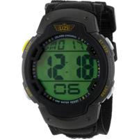 

UZI Gaurdian Digital Men's Watch with Nylon Strap, Black