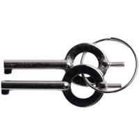 

UZI Handcuff Key, Set of 2, Silver