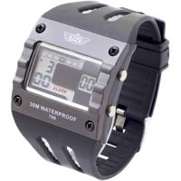

UZI W-799 Digital Sport Men's Watch with Rubber Strap, Black/Silver