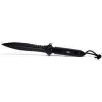 

UZI 13" Commander II Knife with Partially Serrated Stainless Steel Fixed Blade, Aluminum Handle, Black