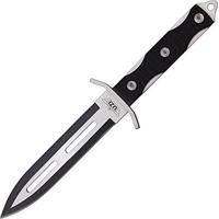 

UZI 10.5" Mossad I Knife with Stainless Steel Single Edged Blade, G10 Handle, Black/Silver