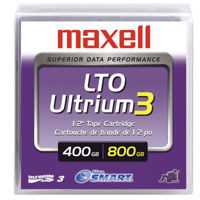 

Maxell LTO Ultrium 3 Data Cartridge with Labeling, 400GB Native/800GB Compressed Capacity, 40-80 Mbps Native Transfer Rate