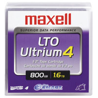 

Maxell LTO Ultrium-4 Data Tape Cartridge, 800GB Native /1.6TB Compressed Capacity, Up to120 Mbps Native Transfer Rate