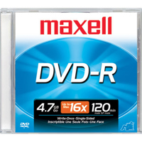 

Maxell DVD-R 4.7GB Write-Once 16x Recordable Disc