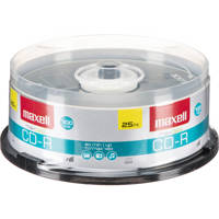 

Maxell 700MB CD-R Write Once Recordable Disc, 25 Pack Spindle