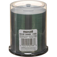 

Maxell CD-R 700MB Write Once Silver Matte Inkjet Printable Recordable Compact Discs, 100 Pack Spindle