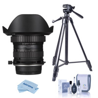 

Venus Laowa 15mm f/4 Wide Angle 1:1 Macro Lens with Shift for Canon EF Mount - Bundle With Slik U8800L Lightweight 3-Section Aluminum Tripod with Hybrid 3-Way Pan Head, Cleaning Kit, Microfiber Cloth