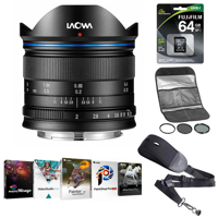 

Venus Laowa 7.5mm f/2 Lens for Micro Four Thirds Mount, Black Bundle with PC Editing Software, Hoya Digital Filter Kit II, 64GB SD Card, Camera Sling Strap